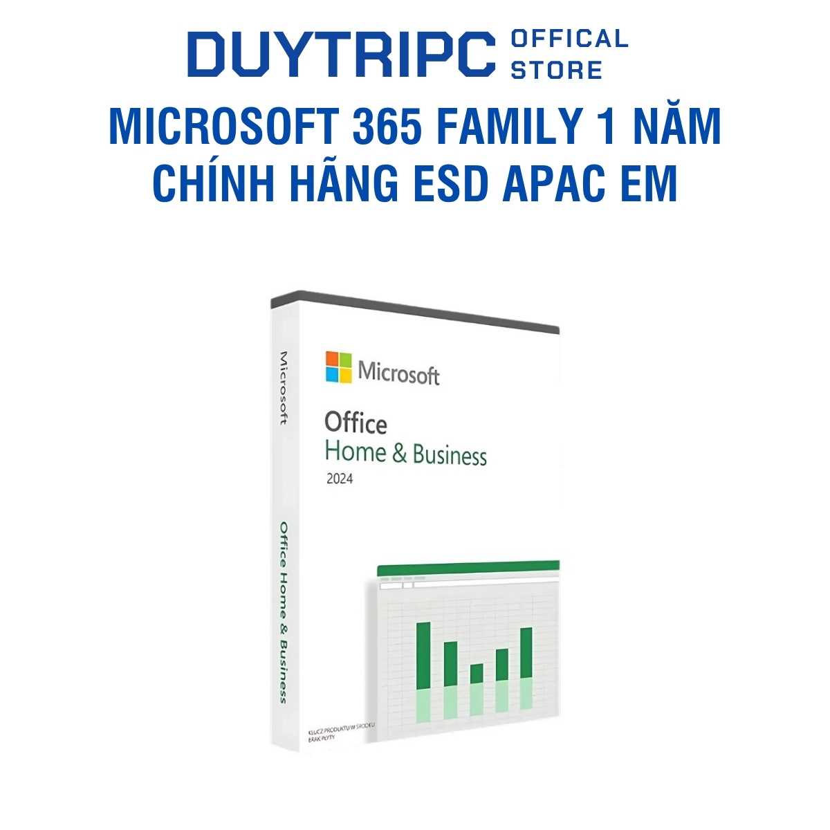 Microsoft Office Home & Business 2024 English APAC EM Medialess FPP/Box Chính Hãng | Office 2024 Bản Quyền Vĩnh Viễn